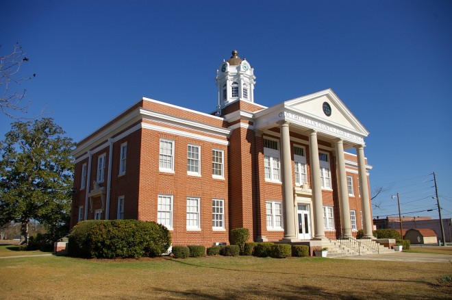 Treutlen County Ga Traffic Courthouse, located at 203 2nd St. in Soperton, Georgia.